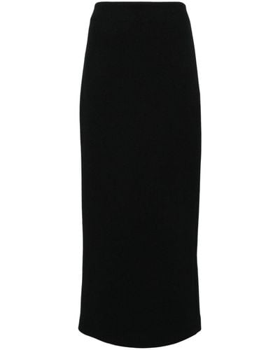 The Row Bartelle knitted pencil skirt - Negro