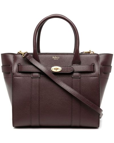 Mulberry Small Bayswater Zipped Tote Bag - Brown