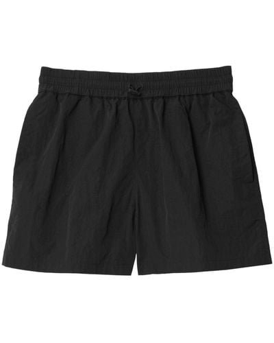 Burberry Pantalones cortos de chándal con bordado EKD - Negro