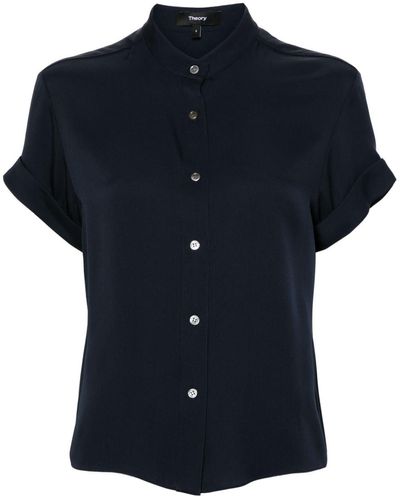 Theory Button-up silk shirt - Blau