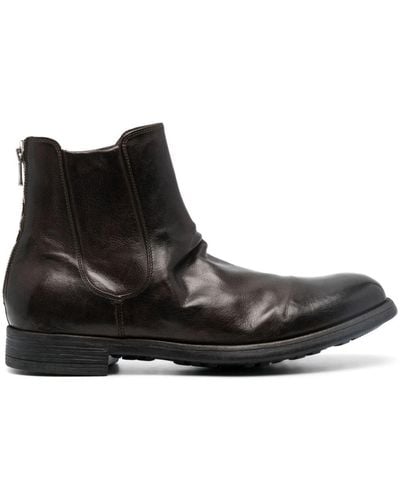 Officine Creative Chronicle 005 Leather Ankle Boots - Black