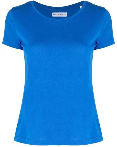Madison Maison Short-sleeved Cotton-jersey T-shirt - Blue
