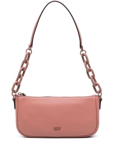 DKNY Frankie Chain-link Shoulder Bag - Pink
