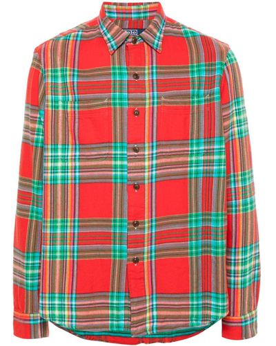 Polo Ralph Lauren Chemise en flanelle à carreaux - Rouge