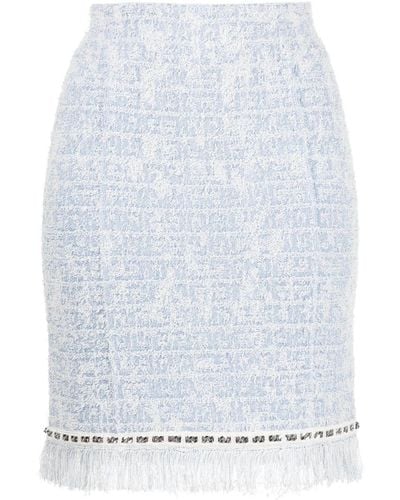 Givenchy Jupe en tweed à motif 4G - Blanc