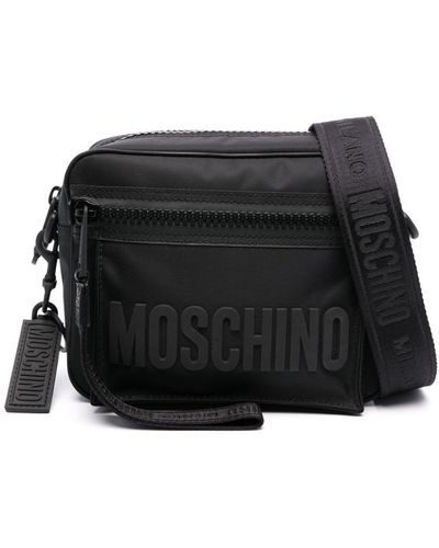 Moschino Borsa messenger con logo - Nero