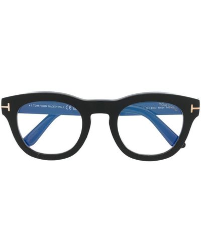 Tom Ford ロゴプレート 眼鏡フレーム - ブルー