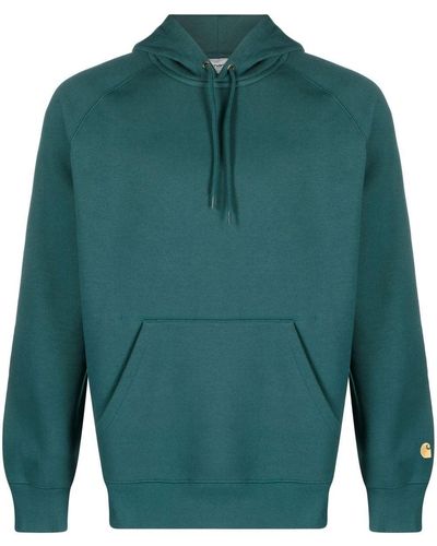 Carhartt Chase Logo-embroidered Cotton Hoodie - Green