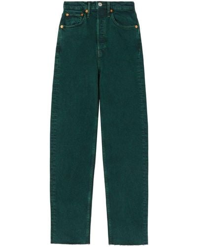 RE/DONE Ultra High Rise Stove-pipe Jeans - Green