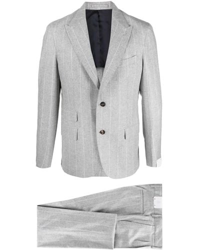 Eleventy Pinstriped Single-breasted Suit - Gray
