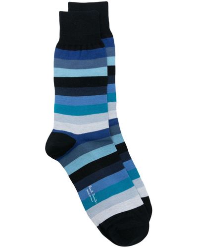 Paul Smith Floyd Striped Socks - Blue