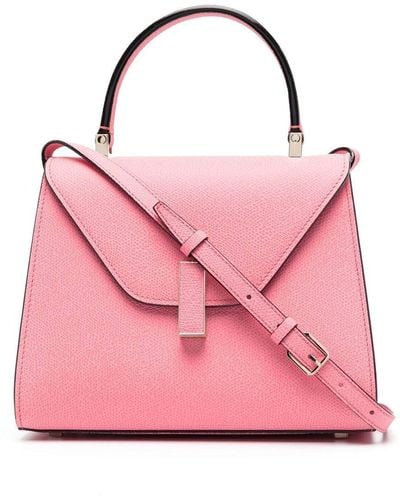 Valextra Leather Tote Bag - Pink