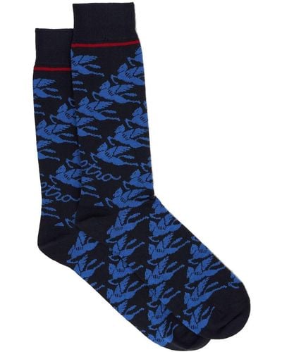 Etro Pegaso-print Knit Socks - Blue