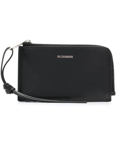 Jil Sander Embossed-logo Leather Wallet - Black