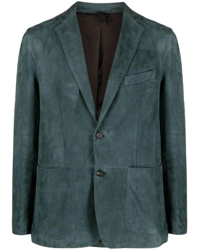 Tagliatore Single-breasted Lambskin Blazer - Groen