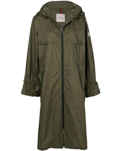 Moncler Satin-shell Raincoat - Green
