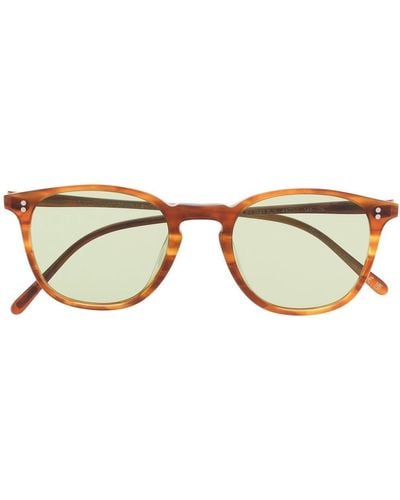 Oliver Peoples Tortoiseshell-effect Round-frame Sunglasses - Brown