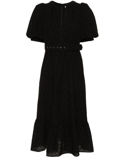 Diane von Furstenberg Katoenen Midi-jurk - Zwart