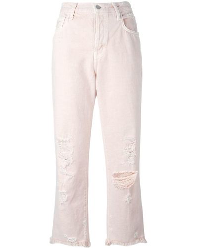 J Brand Ivy Cropped Jeans - Pink