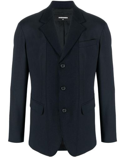 DSquared² Tailored Single-breasted Blazer - Blue