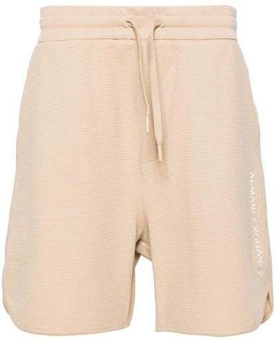 Armani Exchange Shorts à logo brodé - Neutre