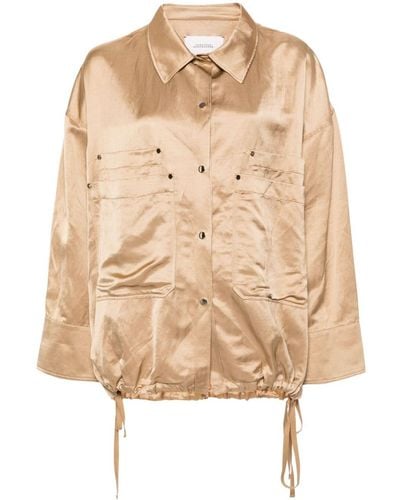 Dorothee Schumacher Drawstring-hem Shirt Jacket - Natural