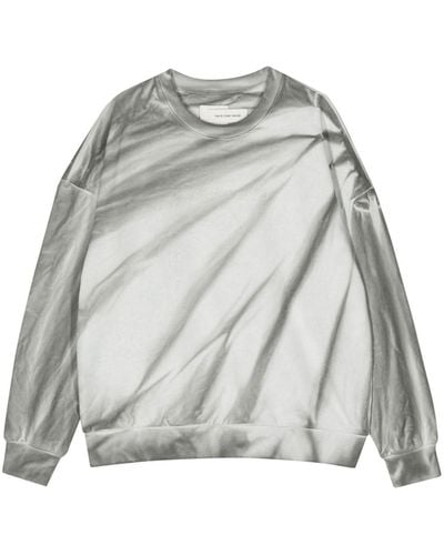 Feng Chen Wang Sweatshirt mit Batik-Print - Grau