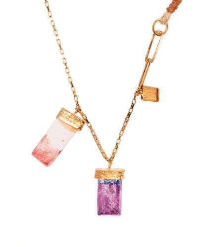 Nick Fouquet Charm-detail Roped Necklace - Pink