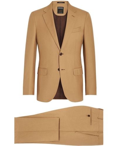 ZEGNA Oasi Single-breasted Cashmere Suit - Natural