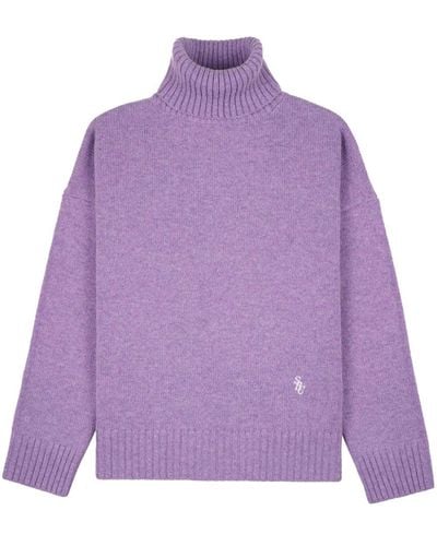 Sporty & Rich SRC Pullover aus Wolle - Lila