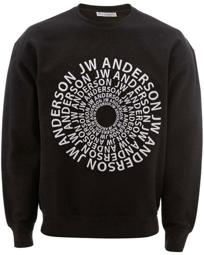 JW Anderson スパイラルロゴ スウェットシャツ - ブラック