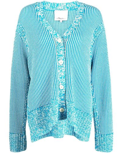 3.1 Phillip Lim Side-slit Knitted Cardigan - Blue