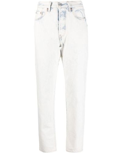 Levi's Bleached-effect Tapered Jeans - White