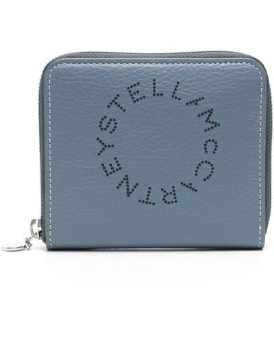 Stella McCartney Perforated-logo Wallet - Blue