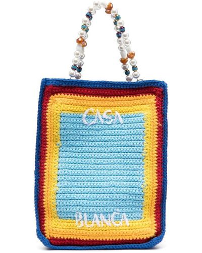 Casablancabrand Atlantis Beaded Crochet Bag - Blue