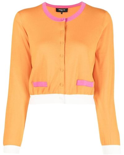Paule Ka Colour-block Cardigan - Orange