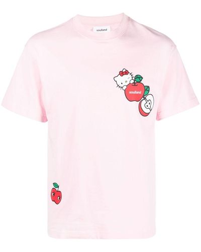 Soulland Camiseta Hello Kit Apple - Rosa