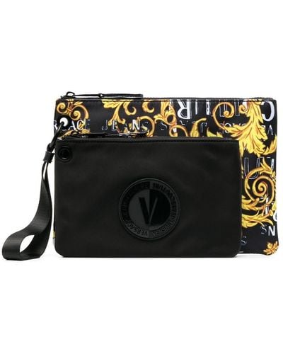 Versace Logo-print Clutch Bag - Black