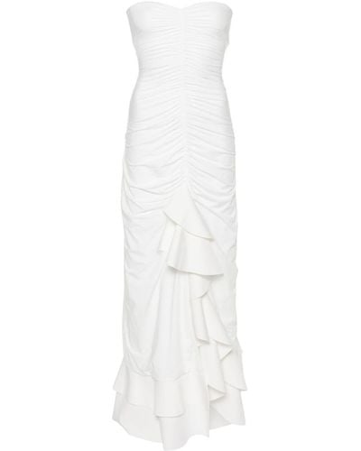 Maygel Coronel Carelia Ruched-detail Dress - White