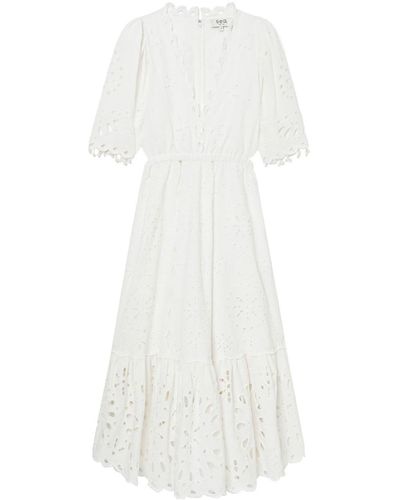 Sea Rosa Embroidery Pajama Slip Dress