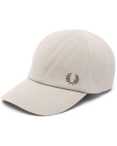 Fred Perry Logo-embroidered Cotton Cap - Natural