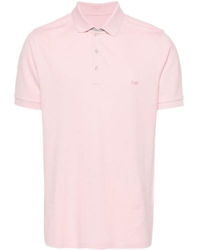 Fay Logo-embroidered Polo Shirt - Pink