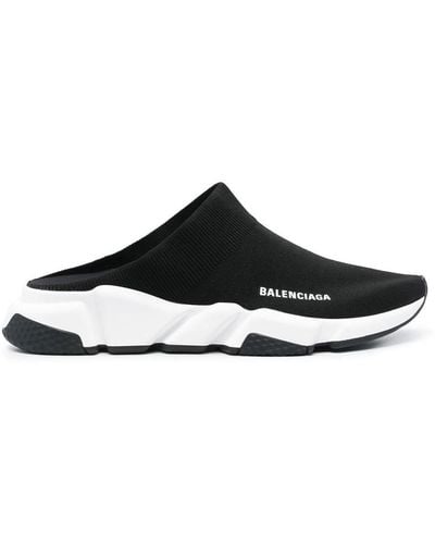 Balenciaga Speed Gebreide Muiltjes Sneakers - Zwart