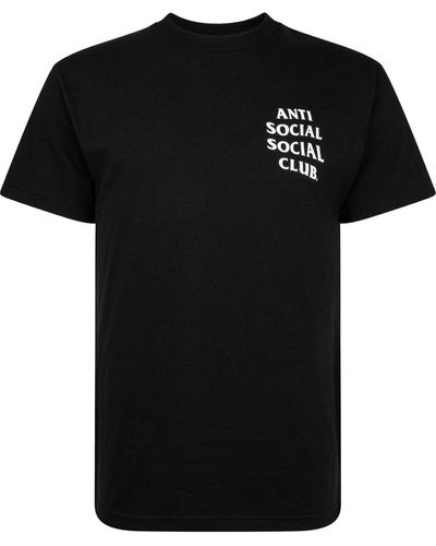 ANTI SOCIAL SOCIAL CLUB T-shirt Met Print - Zwart