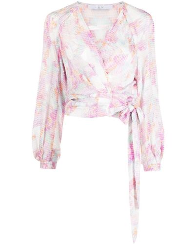 IRO Blusa Freddi con scollo a V - Rosa