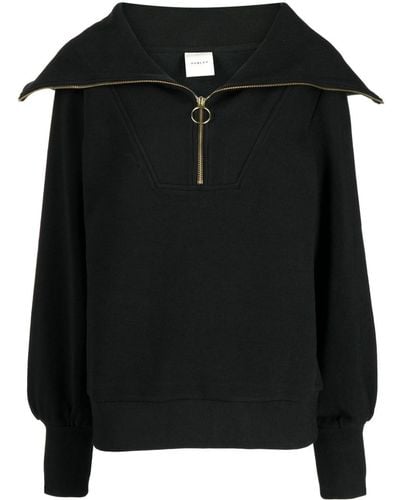 Varley Oversize-collar Ribbed Sweater - Black