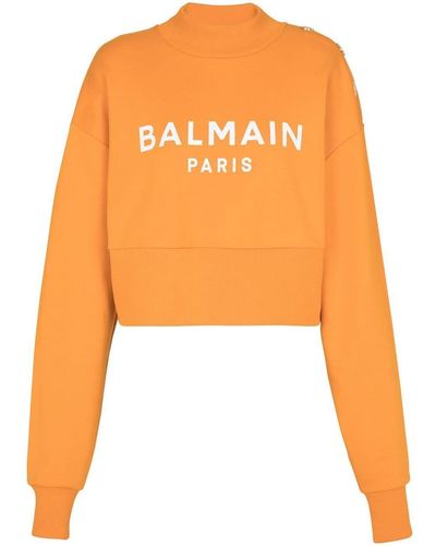 Balmain ロゴ スウェットシャツ - オレンジ
