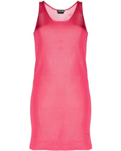 Tom Ford Knitted Sleeveless Dress - Pink