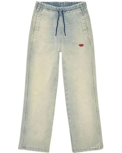 DIESEL D-martians Track 068jx Wide-leg Jeans - White