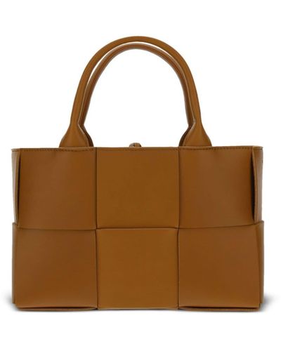 Bottega Veneta Arco Leather Tote Bag - Brown